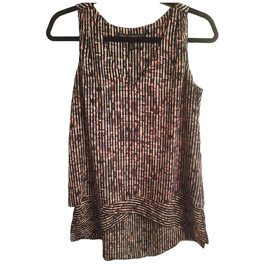 White House Black Market Sleeveless Layered Multicolored Tunic Small